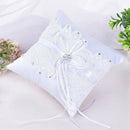 Wedding Ring Bearer Pillow French Eyelash Lace Decoration Cushion Ring Bear S4O4