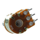 10pcs B10K Dual Stereo Potentiometer with 15mm Split Shaft N2M7