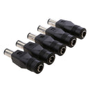 5pcs DC Power Adapter 7.4x5.0mm Male Plug To 5.5x2.1mm