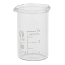 Chemistry Laboratory Beaker Borosilicate Measuring Glass Beaker 5mL + 20mL
