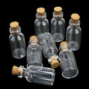 20 x Home Wedding Party Decor 5ml Clear Cork Tiny Glass Bottles Empty Vi VSA