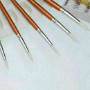 12X Wooden Paint Acrylic Watercolor Oil Painting Artists Tool Brushes New
