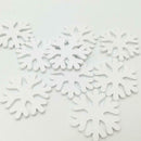 200pcs Wooden Snowflake Embellishments Pieces Home Party Decors Crafts Gifts