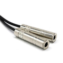 8" Long 1/4" Jack Male To 2X 6.5mm 1/4" TRS Female Audio Y