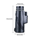 40x60 Portable Travel Monocular Telescope w/ Phone Holder Tripod Monocular Black