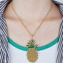 1pcs Pineapple-Shaped Keychain Pendant DIY Point Drill Key chain Fruit Section