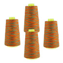 4 Rolls Polyester Cross Stitch Overlocking Sewing Accessories Durable Yellow