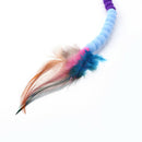 Cat Teasing Stick Colorful Pompom Feather Wand Fun Pet Teaser Rod Toys (04)