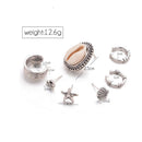 7pcs Gothic Clip Bohemian Ear Cuffs Stud Earrings Rock Metal Lady Women