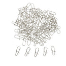 100pcs Fishing Lock Snap Hook Lure Connector Swivels Solid Ring Clips - 15mm