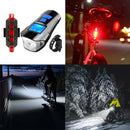 Blue Bicycle Headlight LED Rechargeable Bike Rear Light