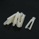 6pcs 2mm Dia Push Rod RC Plane Boat Car Rudder Servo Nylon Clevis Clip Whit Z4E2