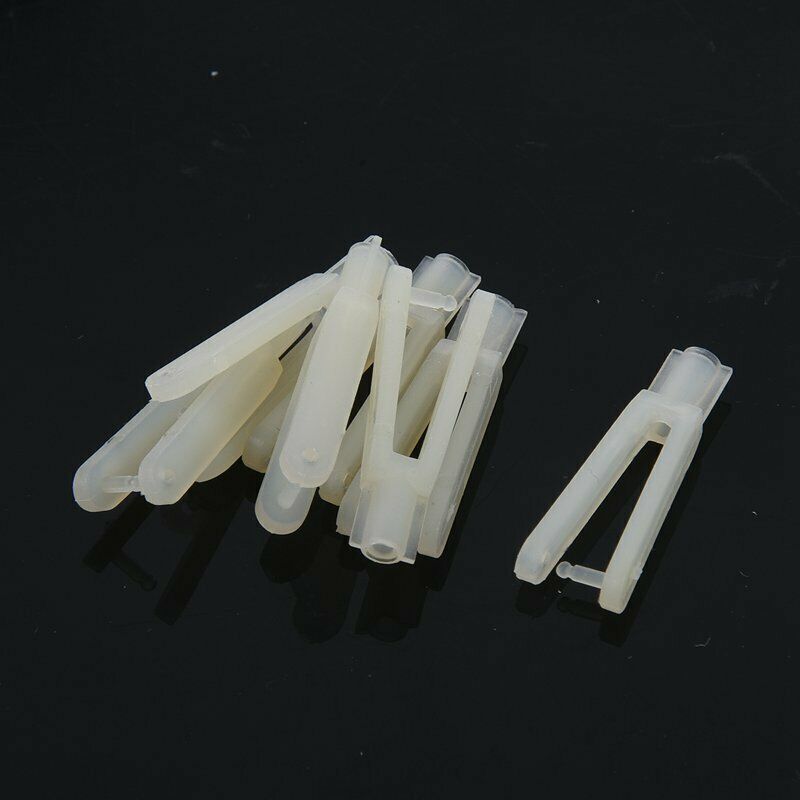 6pcs 2mm Dia Push Rod RC Plane Boat Car Rudder Servo Nylon Clevis Clip Whit Z4E2