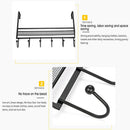 Iron Art Home Living Room Seamless Punch Free Back Door Hanger Hanging Hook