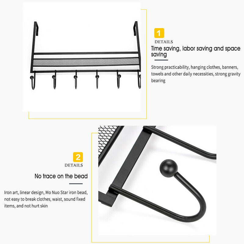 Iron Art Home Living Room Seamless Punch Free Back Door Hanger Hanging Hook
