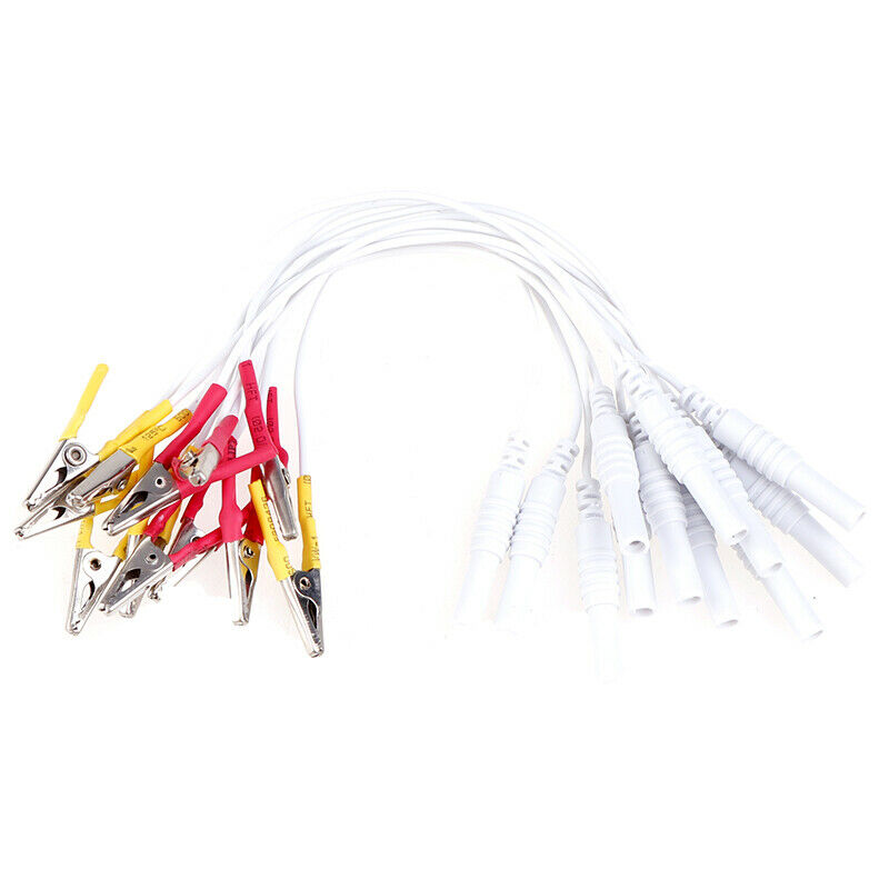 12Pcs/Set Alligator Clip Cable Electronic Acupuncture Treatment Instrume 3C