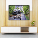 5D DIY Diamond Painting Train Road Full Round Pictures Rhinestone Kit Decor