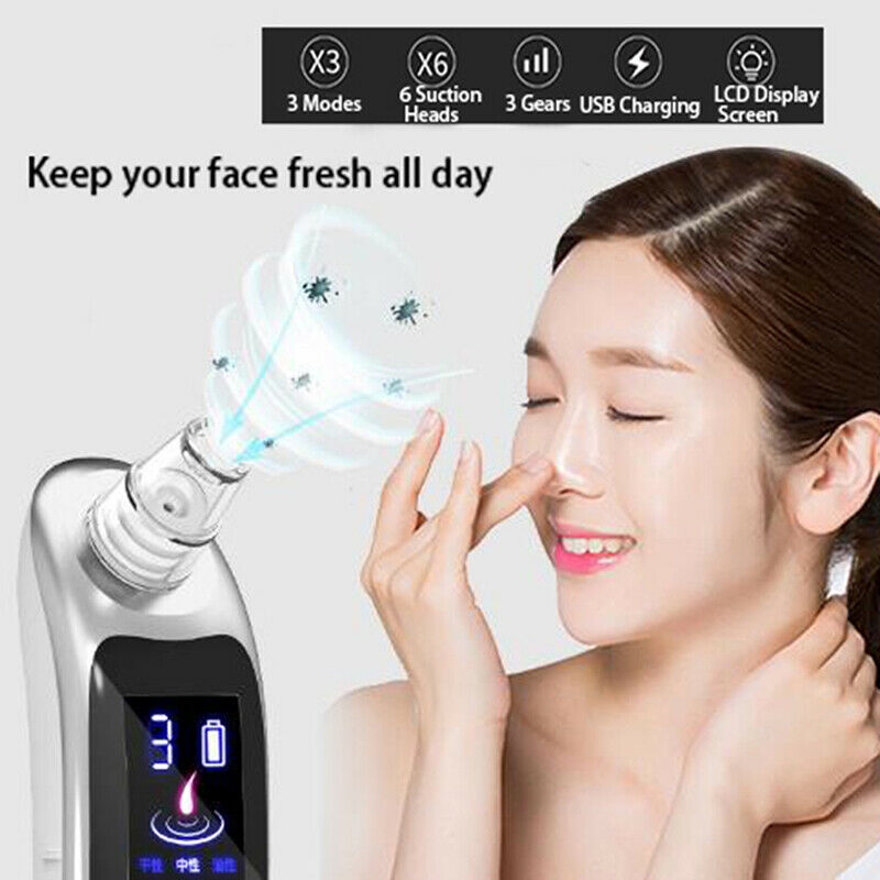 Electric Skin Care Facial Pore Cleanser Blackhead Acne Vacuum Cleaner RemoverTE