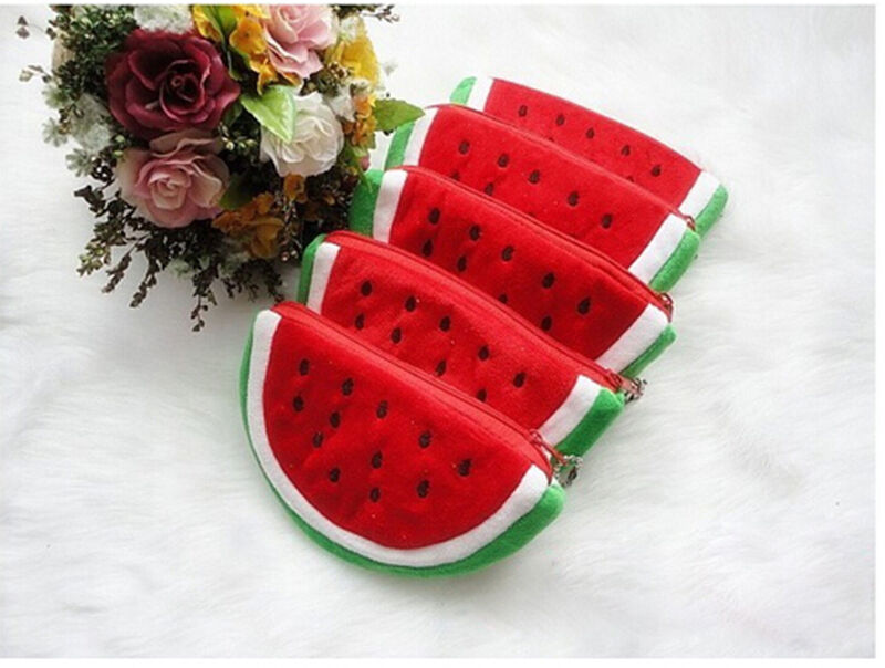 Watermelon Pencil Pen Case Cosmetic Makeup Pouch Bag Zip Organizer Storag`US