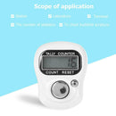 Stitch Marker Row Finger Ring Counter LCD Electronic Tally Counter (White)
