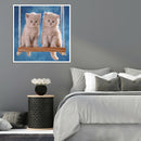 5D Full Round Diamond Painting Animals diy Cross Stitch (Cats-LD289)