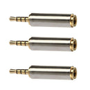 3 Pcs Earphone Headphone Audio Adapter 2.5mm Male to 3.5 (1/8 inch) Female
