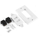 Hot New 4.7x3.1x0.6 inch 2-Port HDMI Wall Face Panel Cover Coupler Outlet