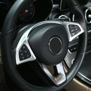 Car Abs Chrome Steering Wheel Decoration Frame Trim For Mercedes Benz C Glc X7K2