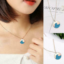 Blue Ocean Necklace Beach Surfer Jewelry Blue Wave Necklace New