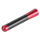 8cm Car Roof Antenna Carbon Fiber Screw Metal Stubby Mast Antenna (Red)