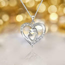 New Mother's Day Gift Mom Child Heart Pendant Chain Jewelry Necklace Love H0B6
