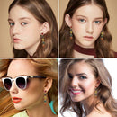 Multicolor Heart Long Dangles Earrings Crystal Ear Drop Women Jewelry Gift