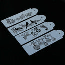 4pcs Animal Branch Shape Cake Stencils Set Cookie Fondant Cake Mould Decor