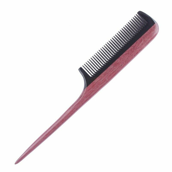 Hair Combs - Fine Tooth Wooden Tail Comb - No Static Purpleheart Wood Comb  D1R4