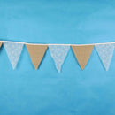 3.2m Peony Lace Linen Triangular Hanging Flags Pennant Bunting Banners Gift