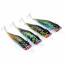 4X Colorful 9.5cm/12g Fishing Lure Mini Fish Lure Trout Bass Crank Bait Tac C2F2