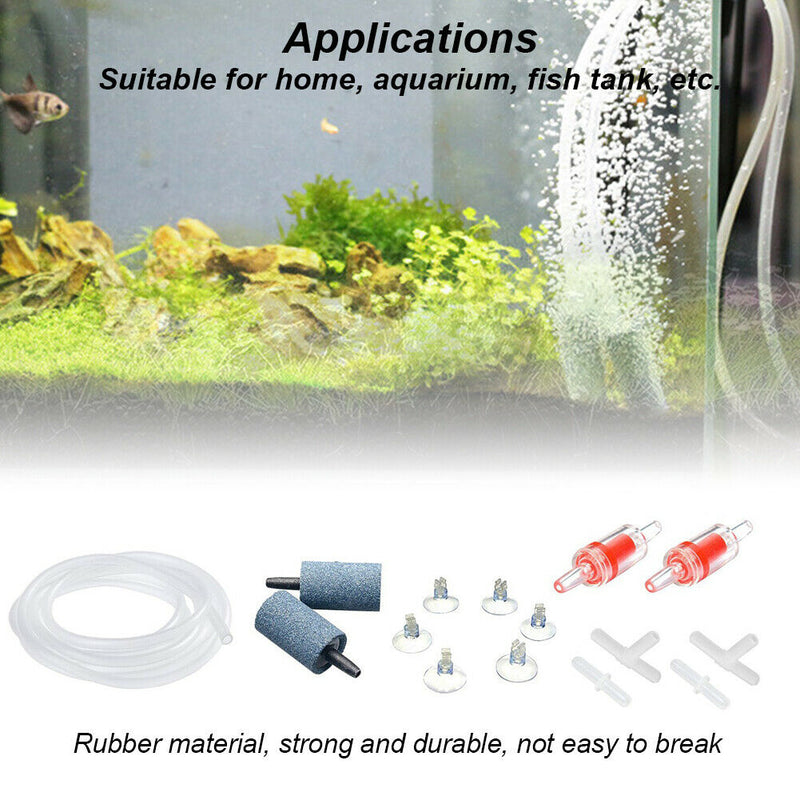 13pcs/Set Oxygen Airline Tubing Rubber 4m Hose Portable Fish Tank Home Aquarium