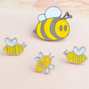 Cute 4PCS Enamel Animal Bee Brooch Pin Shirt Collar Pin Badge Corsage Jewelry 3C