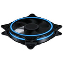 120mm PC Case Fan Halo Triple-Ring Chassis Cooling Fan for Desktop (Blue) A