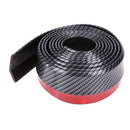 Black Soft Carbon Fiber Car Rubber Bumper Strip  Outside Bumper Front Lip A