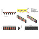 6 Gang Switch Panel Red Button Waterproof Car Circuit Breaker Red LED S1683