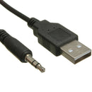 ABS 2M USB AUX Adapter Socket 3.5mm Jack Car Dashboard Mounted Extend Cable EYE
