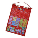 17.12x25" Learning Calendar with Weather Station Season for Kids Early Education