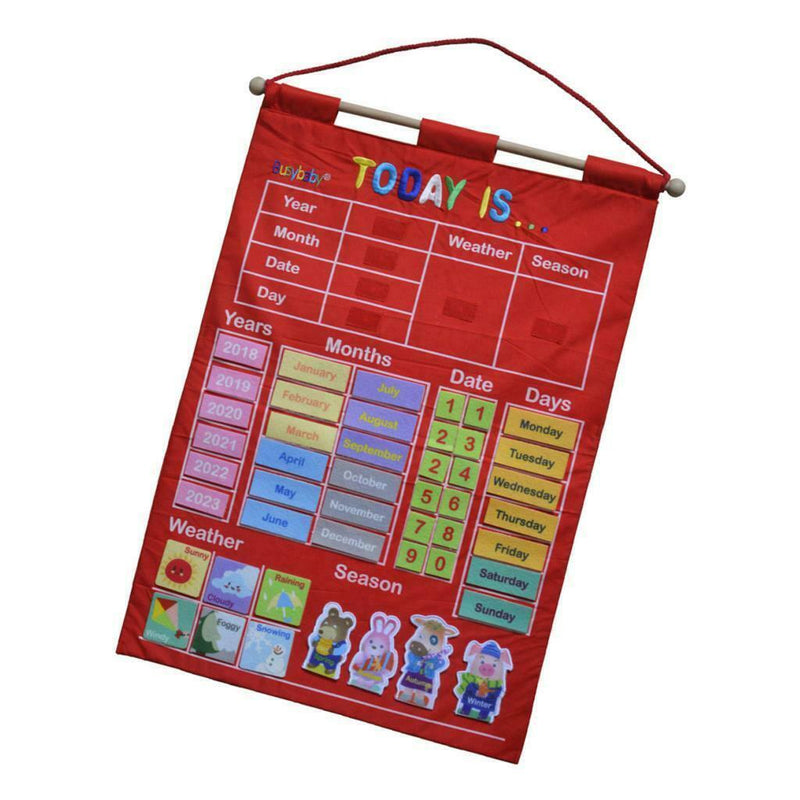 17.12x25" Learning Calendar with Weather Station Season for Kids Early Education