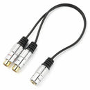 3.5mm (1/8 inch) Stereo Jack Female to 2 Dual RCA Female Jack Stereo Audio