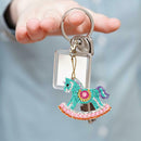 4pcs DIY Full Drill Special Shaped Diamond Painting Horse Candy Keychains