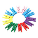 50 Mini Wooden Craft Pegs Clothes Paper Photo Hanging Spring Clips 25mm Mu