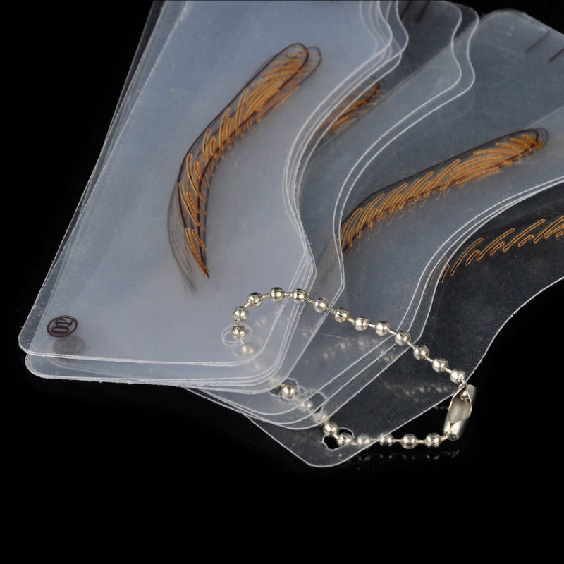 12 Microblading Training Permanent Eyebrow Shaping Stencils Template Card Guide