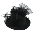 Women Barrette Strass spring Burlesque Punk Mini Hat black W5G5