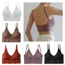 5 Pieces Ladies V Neck Padded Bralette Beach Comfort Bra Bustier Sport
